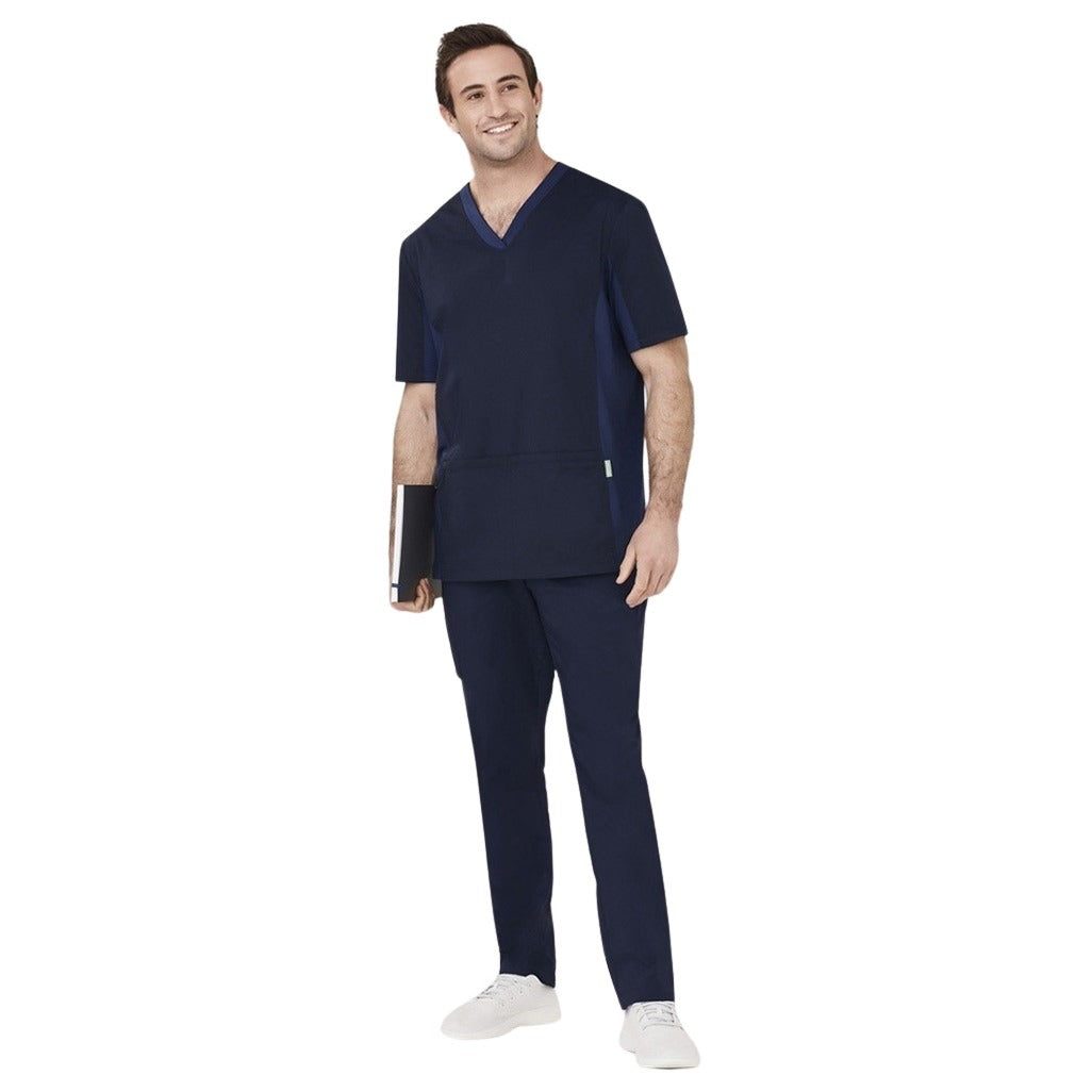 Inaura CSP047ML Riley Mens Straight Scrub Pants - Midnight Navy - Front View