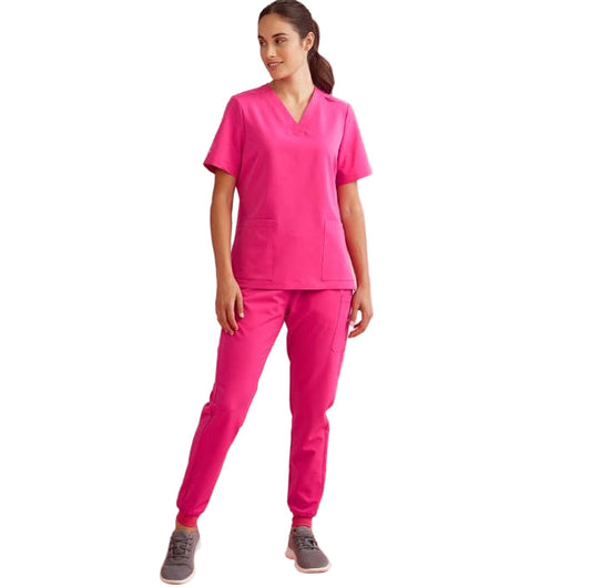 Biz Care CSP241LL Womens Pink Jogger Scrub Pant