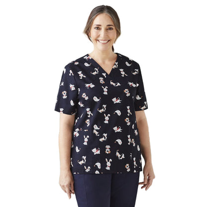 Biz Care CST147LS Womens Best Friends Scrub Top