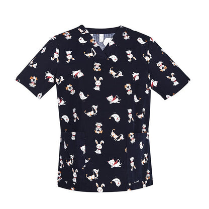 Biz Care CST147LS Womens Best Friends Scrub Top