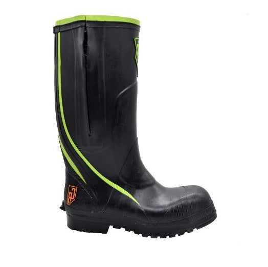Crawford CB 9019 ESR Industrial WP Electrical Shock Resistant Safety Boots - Black/Green - Side View
