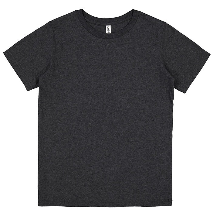 Plain black t-shirt on a white background