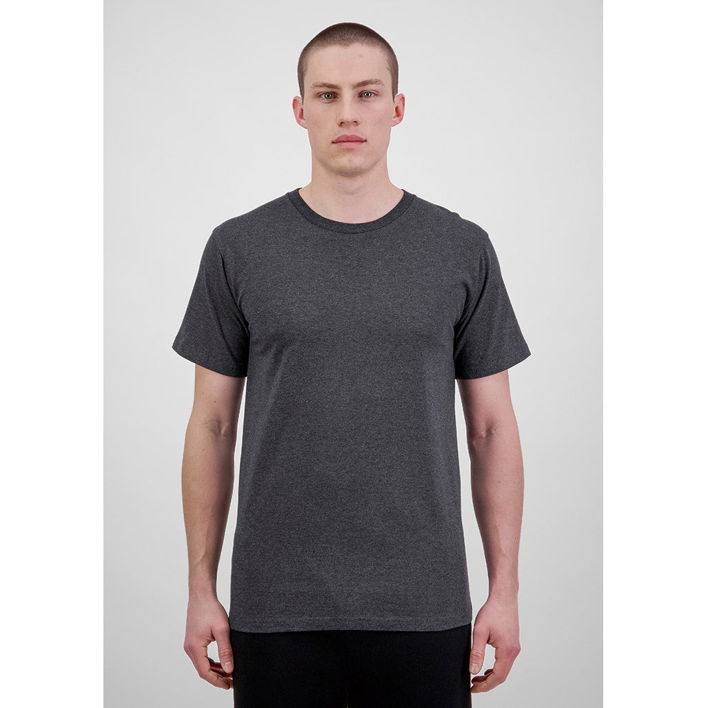 GOODMATES X1001M Mens Basis Short Sleeve Tee - Charcoal Marle - Alternative Front View