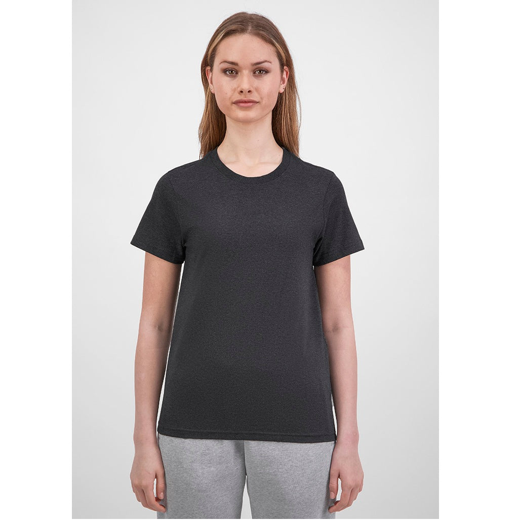 GOODMATES X1001W Womens Basis Short Sleeve Tee - Charcoal Marle - Alternative Front View