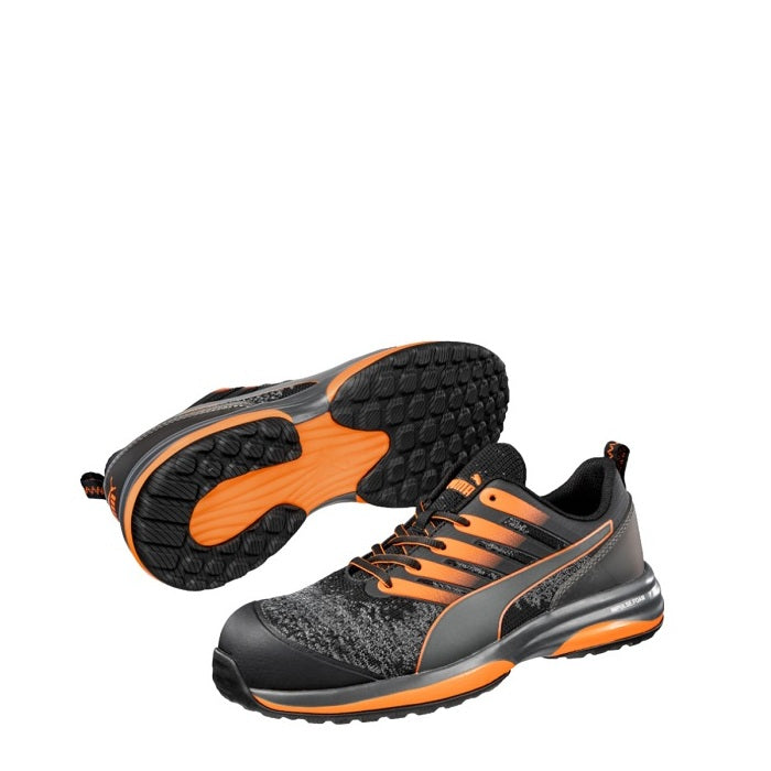Black Gray and orange Heat resistant Puma 644557 Charge Vegan Safety Shoes