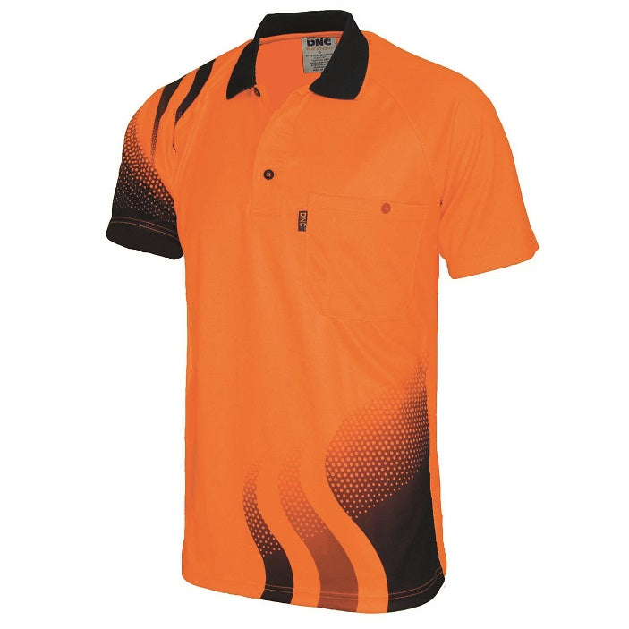 DNC 3563 HiVis Wave S/S Polo