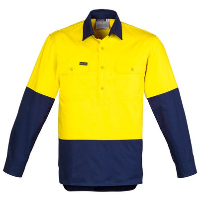 Syzmik ZW560 Mens HiVis Closed Front L/S Shirt
