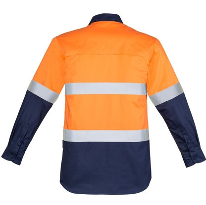 Syzmik ZW550 Mens HiVis Closed Front L/S Shirt - Hoop Taped
