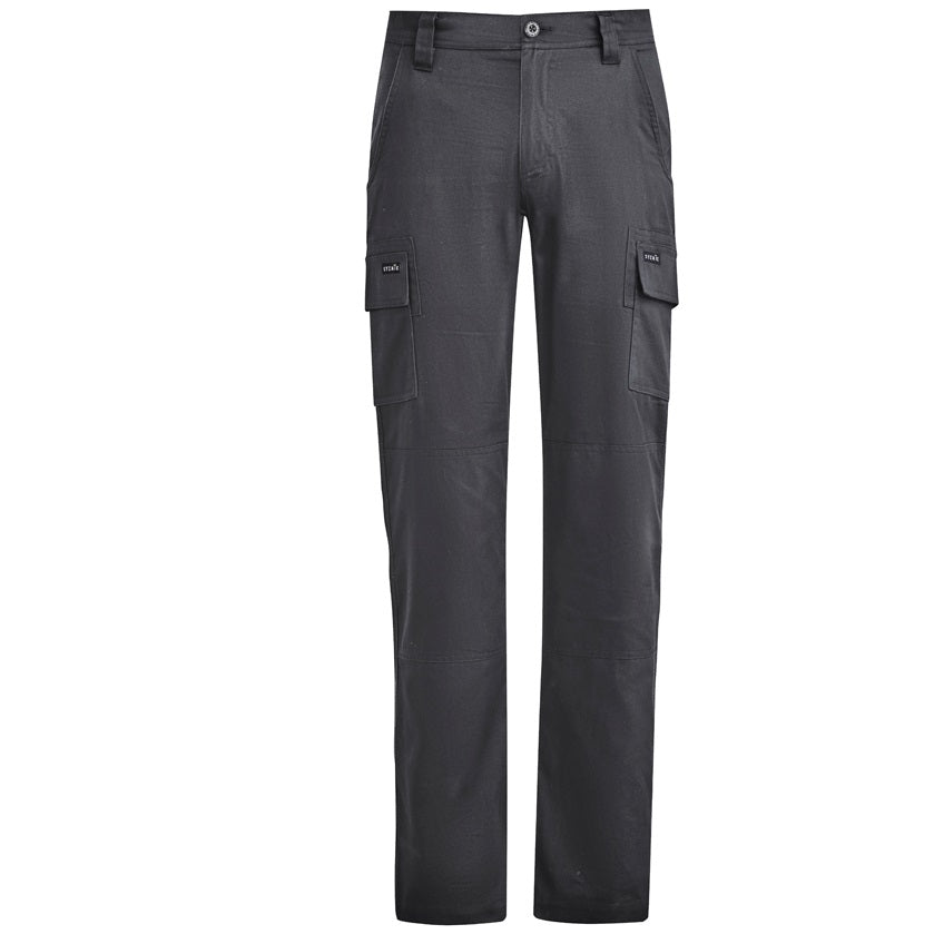 Syzmik ZP505 Mens Lightweight Drill Cargo Pants - Charcoal - Front View