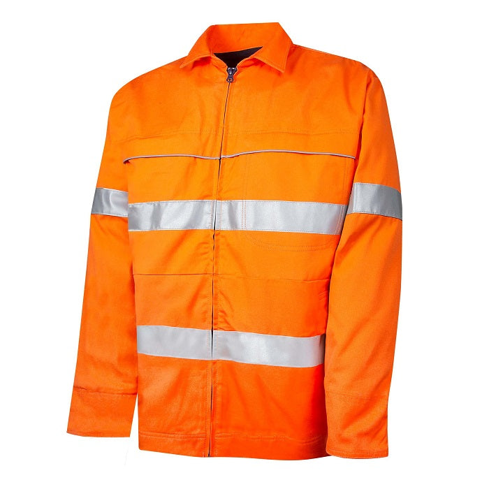 TRu Workwear DJ1192T1 Midweight Hi-Vis Cotton Drill Jacket With 3M Tape