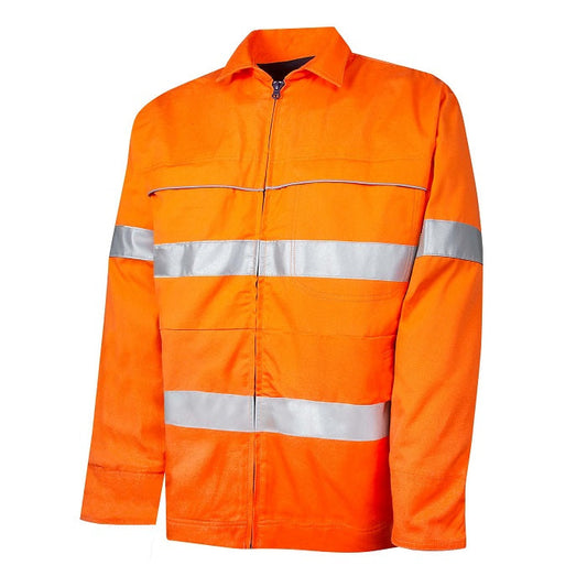 TRu Workwear DJ1192T1 Midweight Hi-Vis Cotton Drill Jacket With 3M Tape