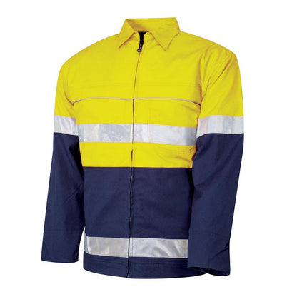 TRu Workwear DJ2192T1 Midweight Hi-Vis Cotton Drill Jacket With 3M Tape