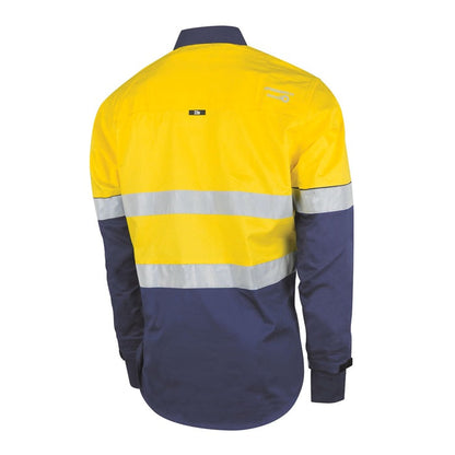 Tru Workwear DS2168GXT1 Lightweight Vented Taped Hi-Vis Drill Shirt with Graphex  Cut Resistant Sleeve