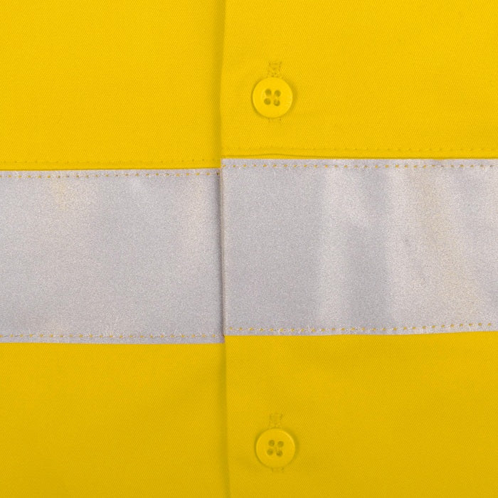 Tru Workwear DS2168GXT1 Lightweight Vented Taped Hi-Vis Drill Shirt with Graphex  Cut Resistant Sleeve