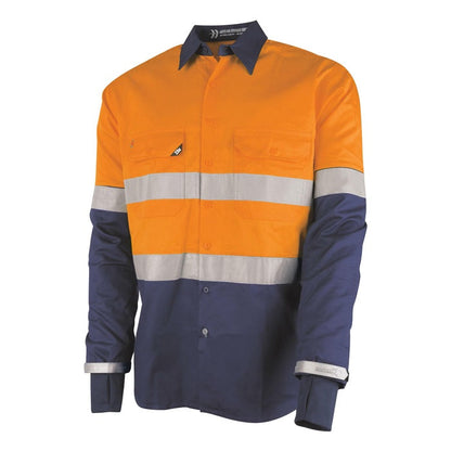 Tru Workwear DS2168GXT1 Lightweight Vented Taped Hi-Vis Drill Shirt with Graphex® Cut Resistant Sleeve