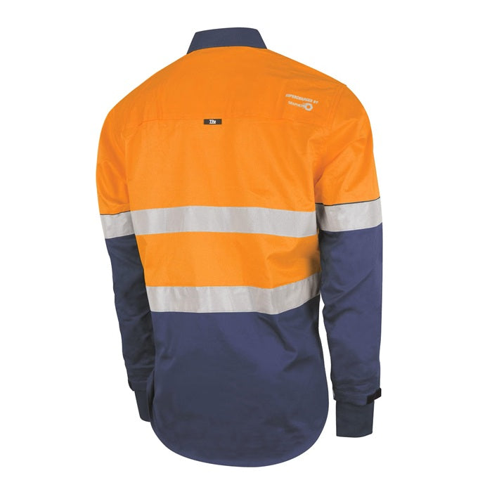 Tru Workwear DS2168GXT1 Lightweight Vented Taped Hi-Vis Drill Shirt with Graphex® Cut Resistant Sleeve