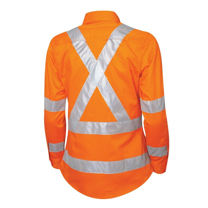 TRu Workwear DSW1166T5 NSW Rail Lightweight Vented L/S Hi-Vis Drill Shirt With TRuVis Tape