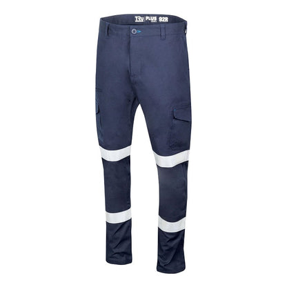TRu Workwear DT1170T2 Midweight Cotton Stretch Cargo Trousers With Biomotion Reflective Tape