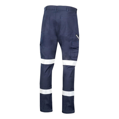 TRu Workwear DT1170T2 Midweight Cotton Stretch Cargo Trousers With Biomotion Reflective Tape