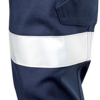 TRu Workwear DT1170T2 Midweight Cotton Stretch Cargo Trousers With Biomotion Reflective Tape