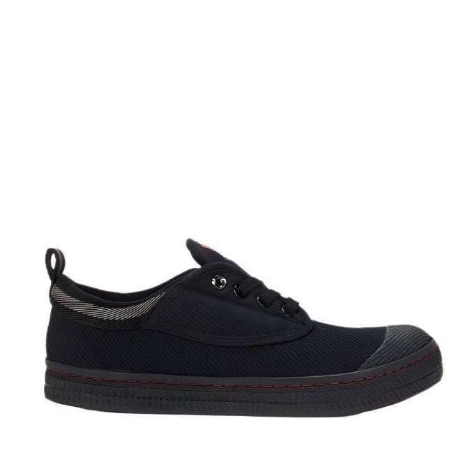 Black durable Slip resistant Volley DWVUE001 Unisex Classic Canvas Non Safety Shoe