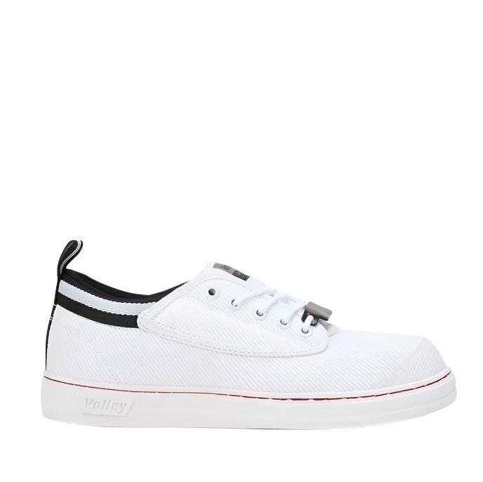 Volley DWVUE002 Unisex Safety Canvas Shoe - White/Black - Side View