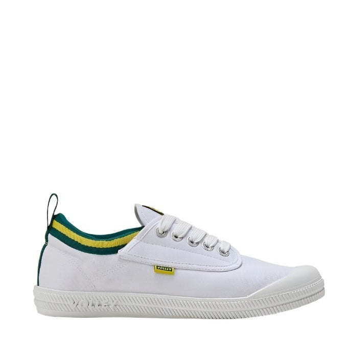 White and green White durable iconic original Volley DWVUE004 Unisex International Low Non Safety Shoe