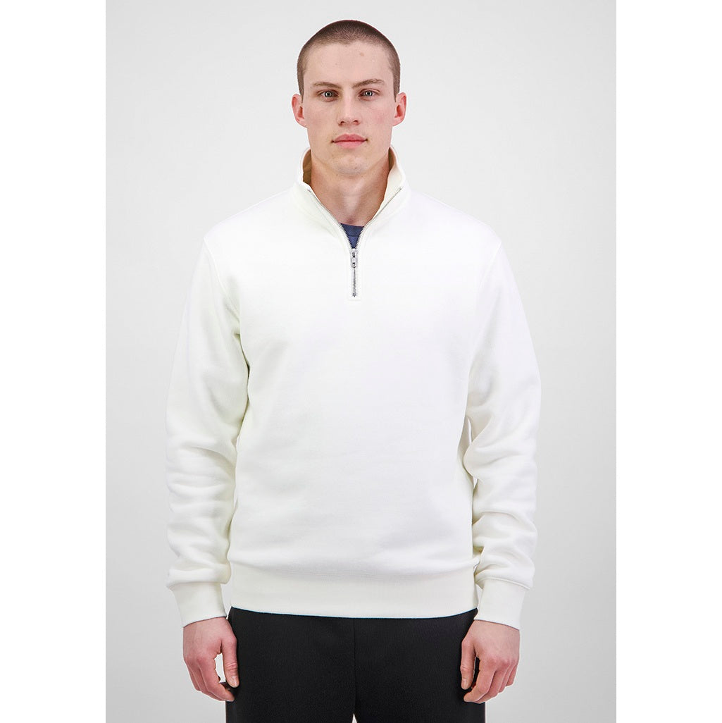 GOODMATES X2006M Mens Everyday 1/4 Zip - Ecru - Alternative Front View