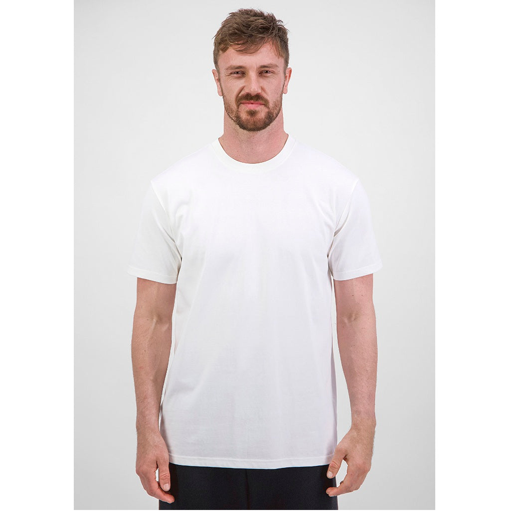 GOODMATES X2001M Mens Everyday Short Sleeve Tee - Ecru - Alternative Front View
