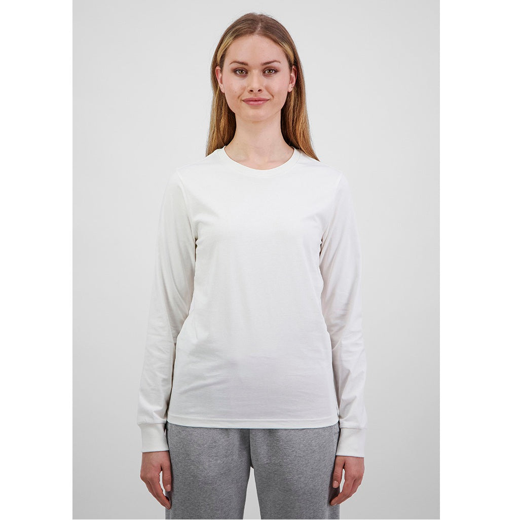 GOODMATES X1002W Womens Basis Long Sleeve Tee - Ecru - Alternative Front View