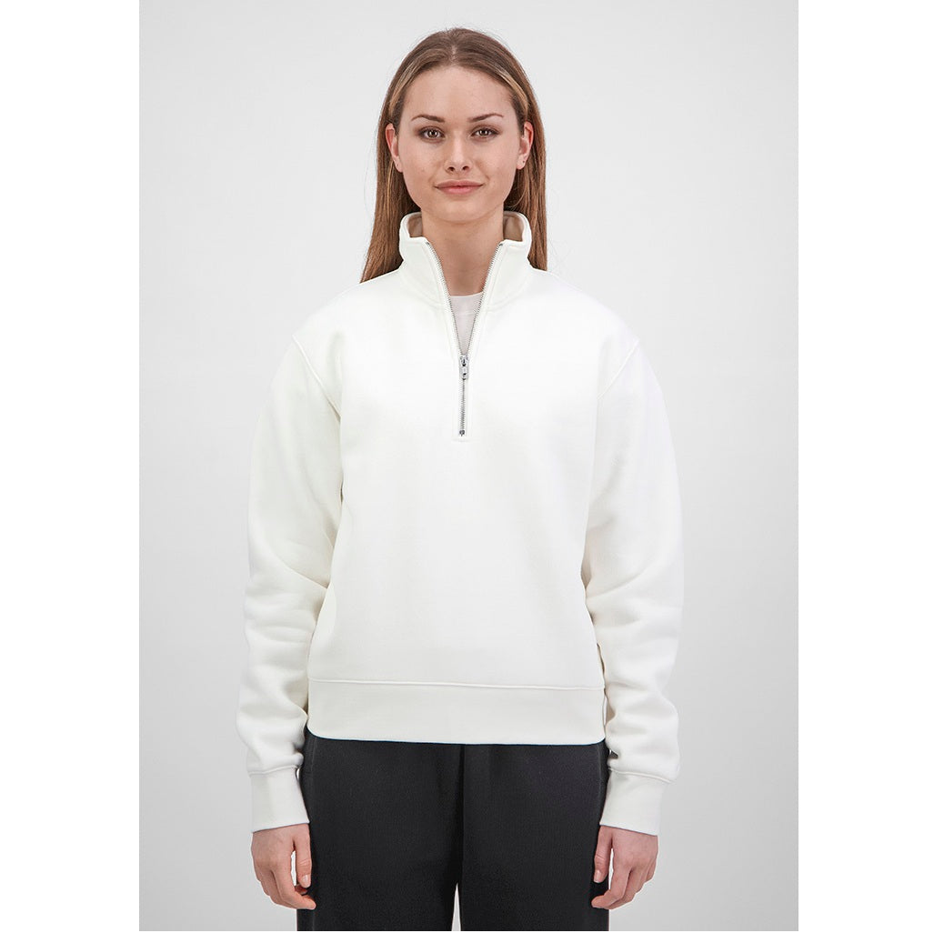 GOODMATES X2006W Womens Everyday 1/4 Zip - Ecru - Alternative Front View