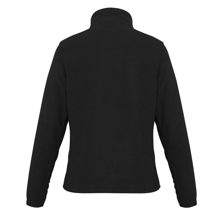 Biz Collection F10520 Ladies Trinity Fleece 1/2 Zip Black Pullover - Back view 