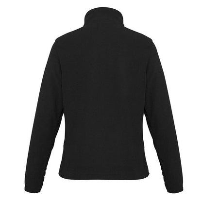 Biz Collection F10520 Ladies Trinity Fleece 1/2 Zip Black Pullover - Back view 