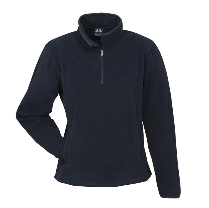 Biz Collection F10520 Ladies Trinity Fleece 1/2 Zip Navy Pullover - Front view 