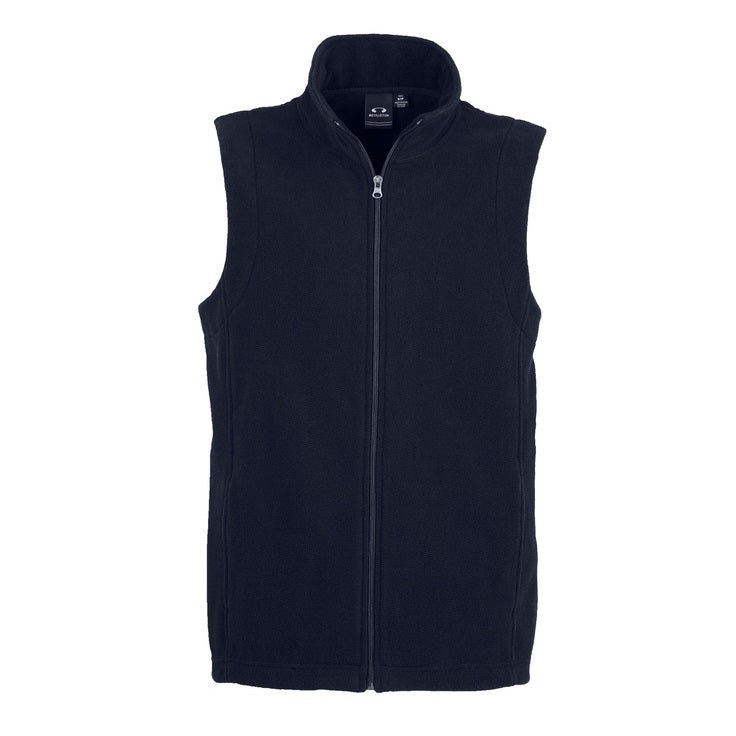 Biz Collection F233MN Mens Plain Micro Fleece Vest - Navy - Alternative Front View