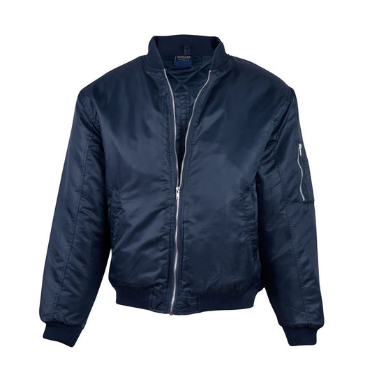 Winning Spirit FJ02 Unisex Flying Bomber Jacket in Colour Navy - Front view