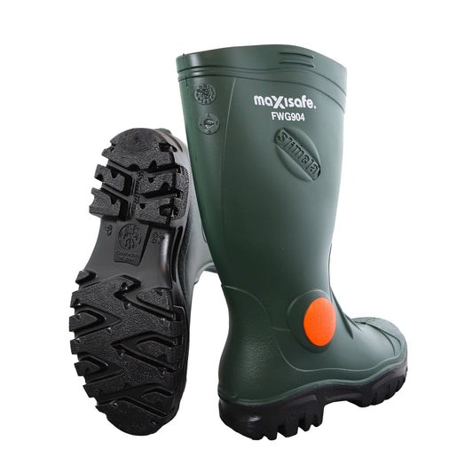 Green steel toe Maxisafe FWG904 Foreman Green Safety Gumboots