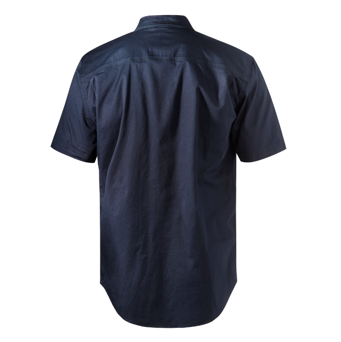 Mens FXD SSH-1 Short Sleeve Work Shirt - Navy - Back View