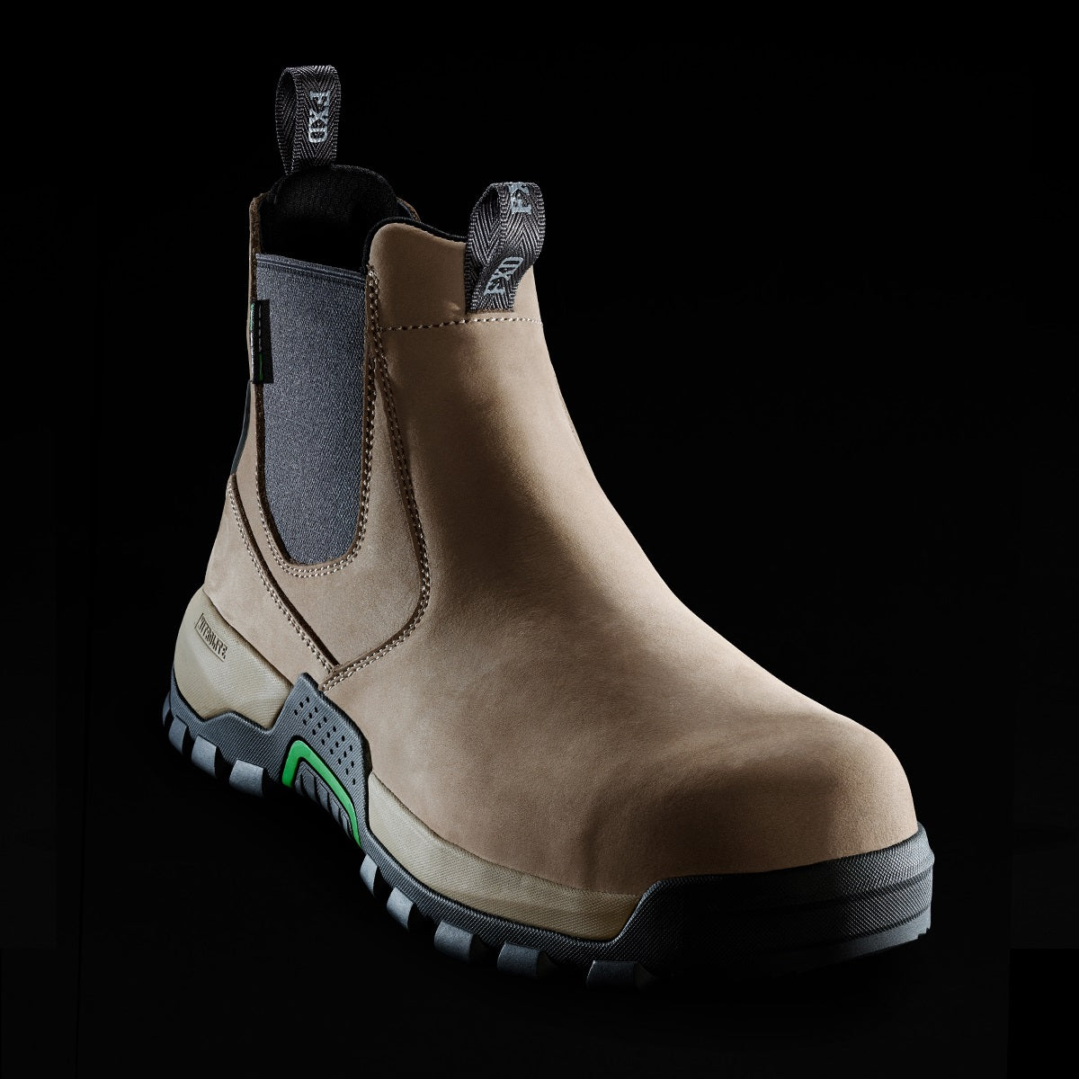 FXD WB-4 Nitrolite Slip On Work Safety Boots - Stone - Angled View