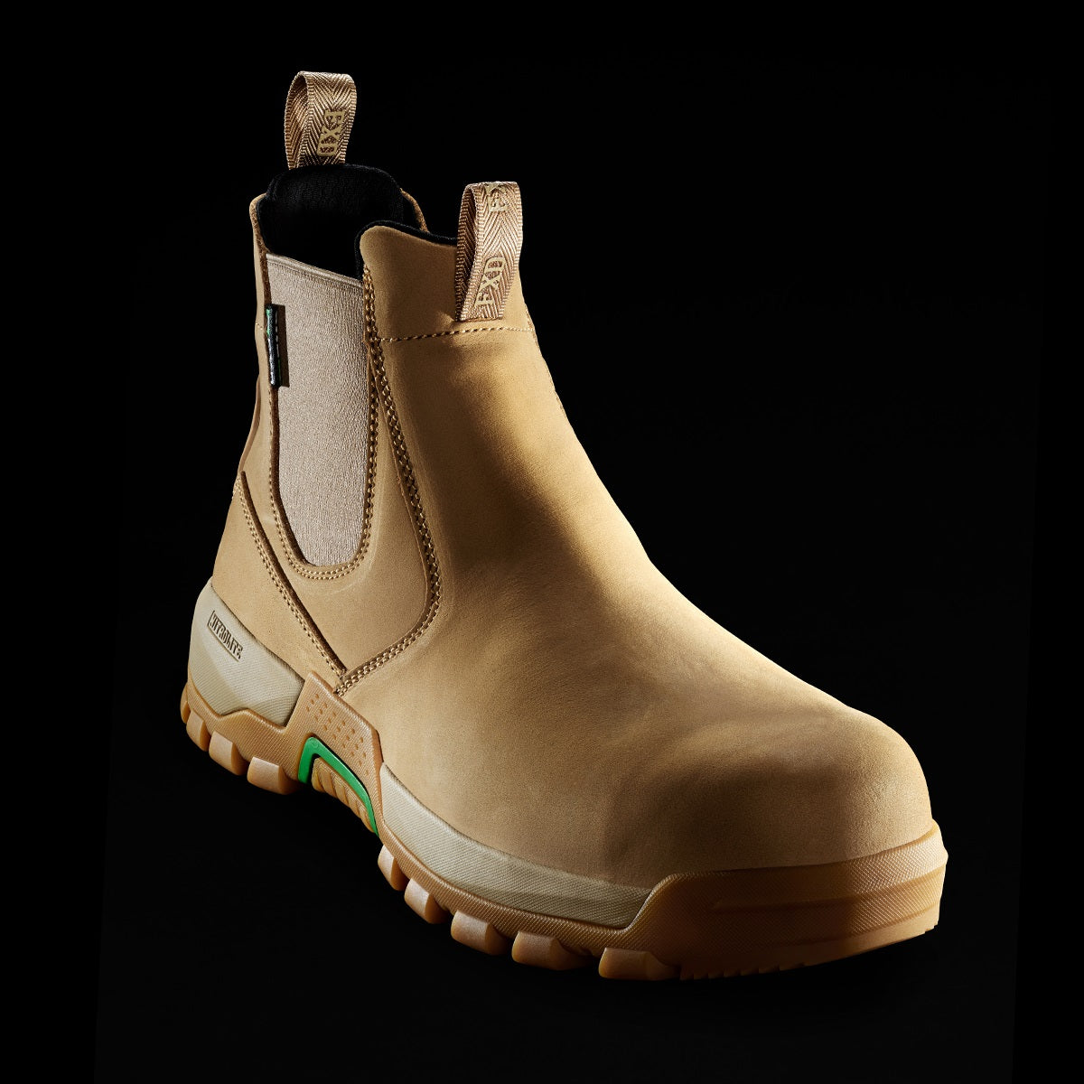 FXD WB-4 Nitrolite Slip On Work Safety Boots - Wheat - Angled View