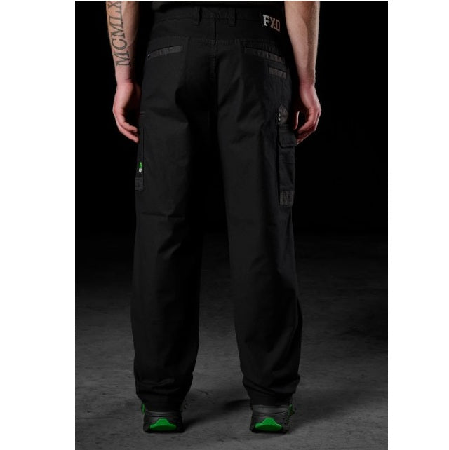 FXD WP-3L Loose Fit Stretch Work Pant - Black - Lifestyle Back View