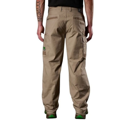FXD WP-3L Loose Fit Stretch Work Pant - Khaki - Lifestyle Back View