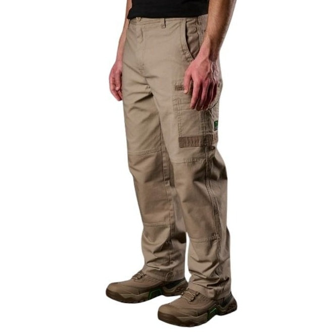 FXD WP-3L Loose Fit Stretch Work Pant - Khaki - Lifestyle front Angled View