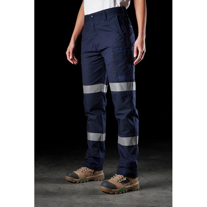 FXD WP-3WT Womens Stretch Taped Work Pant - Navy - Lifestyle Angled View