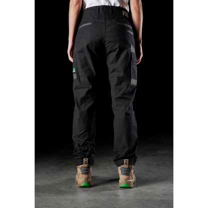 FXD WP-3W Womens Stretch Work cargo Pants, black rear view