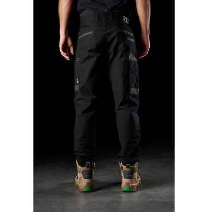 Mens black rear view, FXD WP-3 Stretch Work cargo Pants