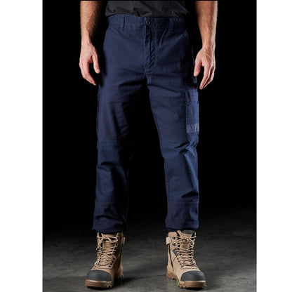 Mens navy front view, FXD WP-3 Stretch Work cargo Pants, full front view