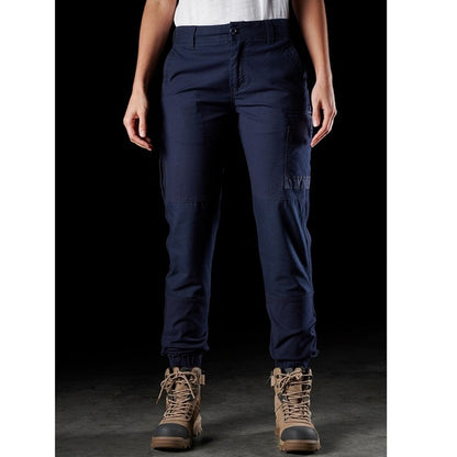 ladies full front view navy FXD WP-4W Womens Stretch Cuffed Pant