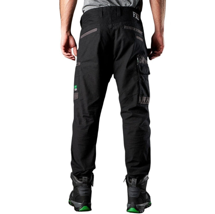 Mens FXD WP-4 Stretch Cuffed Work Pant - Black - Lifestyle Back View