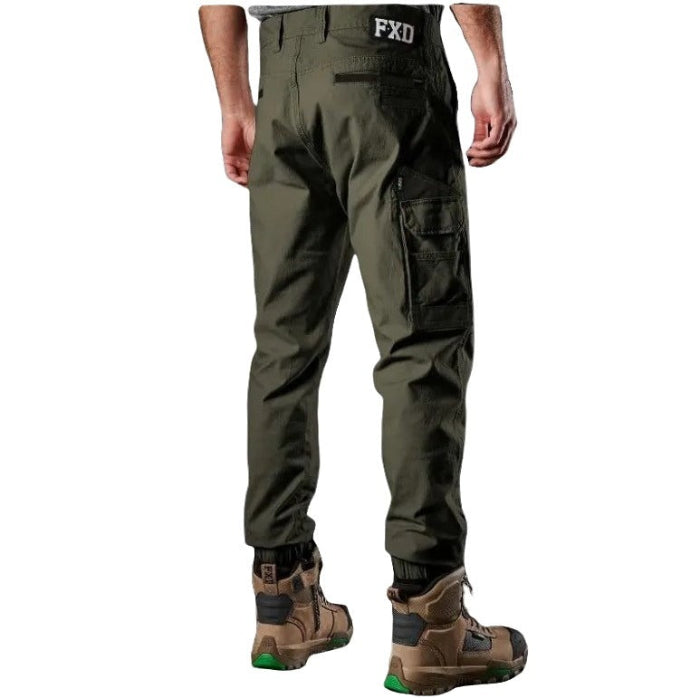mens FXD WP-4 Stretch Cuffed Work Pant - Green - Lifestyle Back View